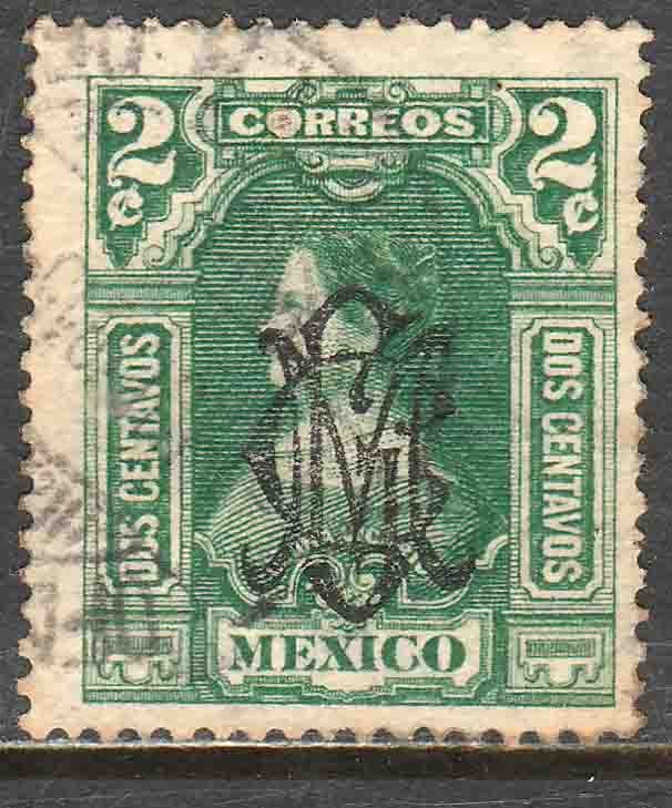 MEXICO 456, 2c VILLA MONOGRAM REVOLUT OVPERPRINT USED. VF. (313)