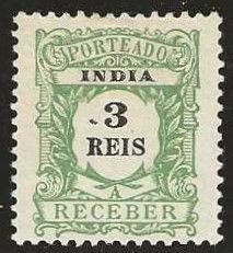 Portuguese India J2, mint, no gum.  1904.   (T302)