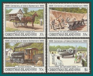 Christmas Island 1988 Settlement, MNH #218-221,SG255-SG258