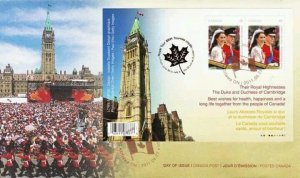 *FREE SHIP Canada Royal Wedding Day 2011 William Kate (FDC Parliament)