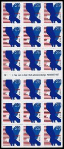 PCBstamps   US #2598a Bk Pane $5.22(18x29c)Eagle, M111, MNH, (3)