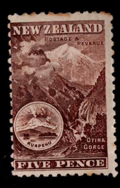 New Zealand Scott 91 Used Otira Gorge and Mt. Ruapehu  No wmk perf tips toned