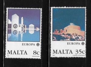 Malta 1987 Europa Limestone Buildings Sc 694-695 MNH A1065