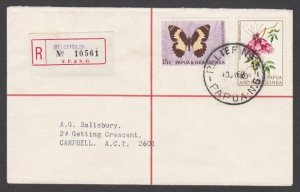 PAPUA NEW GUINEA 1968 Registered cover - RELIEF No.4 used at BUAMBUB........M224