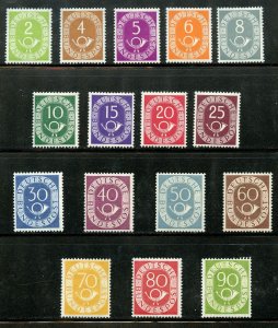 Germany Scott 670-685 Mi123-38 Posthorns Mint Never Hinged $1875.00