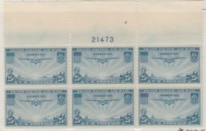 U.S. Scott #C20 Airmail Stamp - Mint Plate Block (stamps NH)