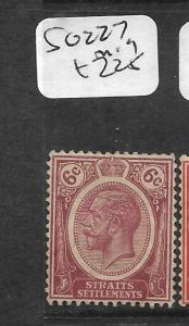 MALAYA STRAITS SETTLEMENTS  (P2503B)  KGV  6C SG 227    MOG