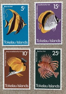 Tokelau 1975 Fish, MNH. Scott 45-48, CV $5.00