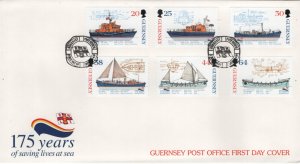 Guernsey 1999 FDC Sc 684-689 Royal Lifeboat Assn, 175th ann