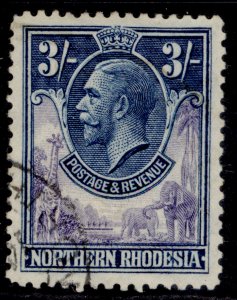 NORTHERN RHODESIA GV SG13, 3s violet & blue, FINE USED. Cat £30.