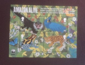 2011 GB MS 3172 Amazon live WWF mint minisheet.