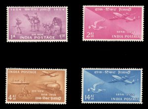 India #248-251 Cat$21.15, 1954 Postage Stamp Centenary, complete set, never h...