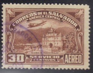 EL SALVADOR  SCOTT# C57 USED 30c 1937