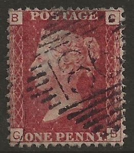 GB 33 1864 One Penny Pl139   fine used