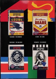 AUSTRALIA 1996 AFL Centenary set booklets PO folder. SG SB92/108. ACSC cat $144.