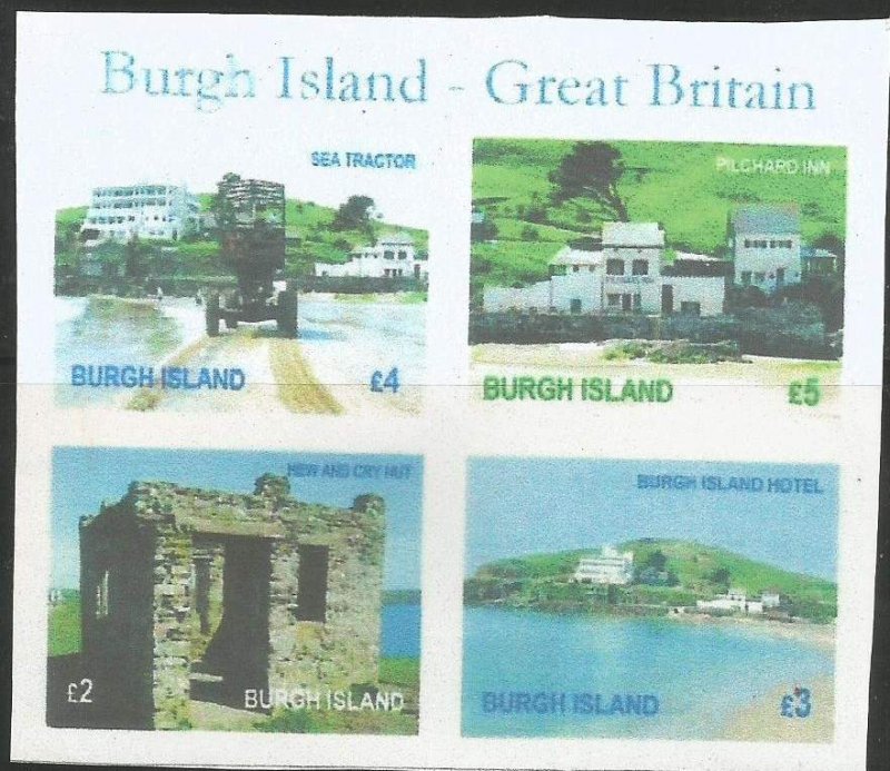 BURGH ISLAND - Island Views - Imperf 4v Set - M N H- Private Issue