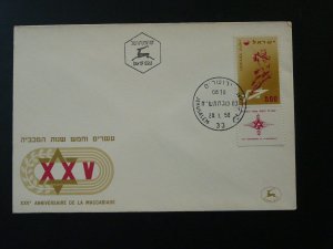 shot put Maccabiade 1958 FDC Israel 98385