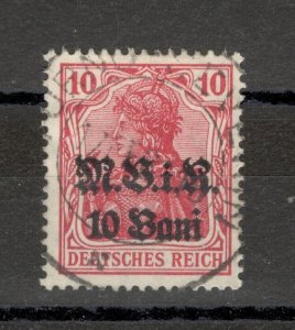 GERMANY OCC ROMANIA - USED STAMPT, 10 B/10pf - OVERPRINT , M.V.i.R.- 1917.