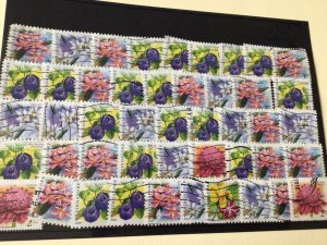 Singapore Flowers used duplicated Stamps  Ref 54864