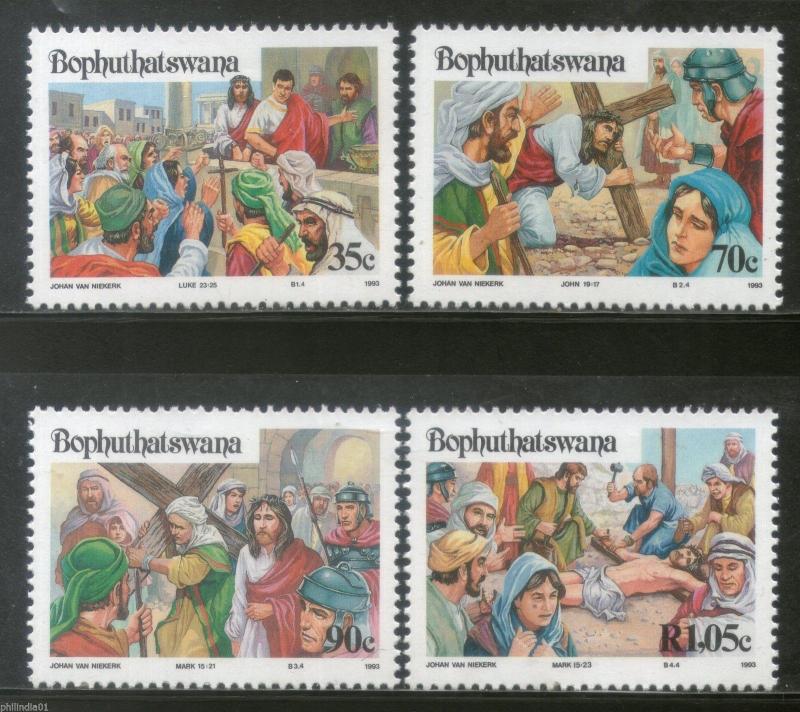 Bophuthatswana 1993 Easter Religion Christianity Holy Jesus Sc 287-90 MNH # 4022