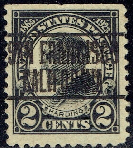 1923 2c HARDING (610-L-3E) with precancel from SAN FRANCISCO CA. SCARCE!!
