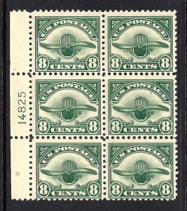 C4 Mint,OG,LH... Plate Block of 6... SCV $240.00