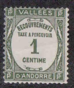 Andorra, French Adm ~ #J16 ~ 1935 ~ MX, Filler ~ cv 2.25 