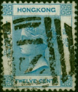 Hong Kong 1865 12c Pale Blue SG12a Fine Used