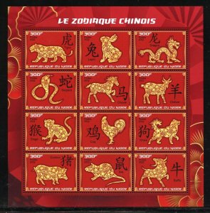 NIGER 2022  CHINESE ZODIAC SOUVENIR  SHEET MINT NEVER HINGED 