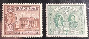 Jamaica Scott# 129b, 130 VF H Unused Lot of 2 Cat $11.35