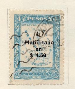 Paraguay 1926-27 Early Issue Fine Used $1.50. Surcharged 191085