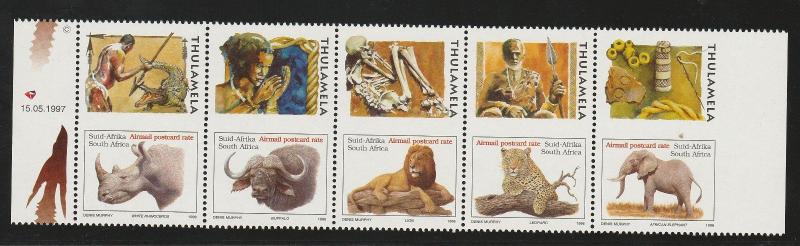 SOUTH AFRICA 1997 BIG 5 ANIMALS BOOKLET PANE IMPERF MNH **