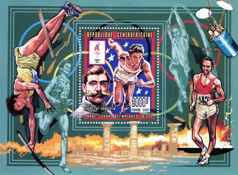 Central African 1996 Atlanta Olympics/P.de Coubertin SS 580A