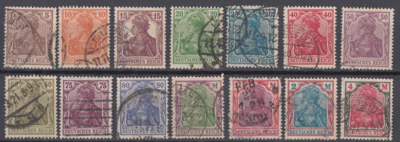 Germany - 1920 Germania Last set Mi# 140/153  (9023)