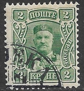 MONTENEGRO 1907 2k Prince Nicholas I Sc 85 CTO Used