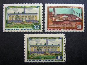 Russia 1956 #1794-1796 MNH OG Russian First Atomic Power Station Set $17.00!!