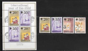 Netherland Antilles B168-71, B170A International Year of the Child Mint NH (LB)