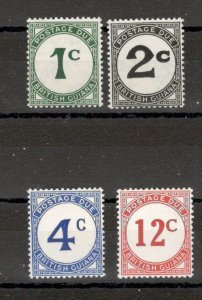 BRITIS GUIANA - 4 MNH POSTGE DUE STAMPS - 1940/55.