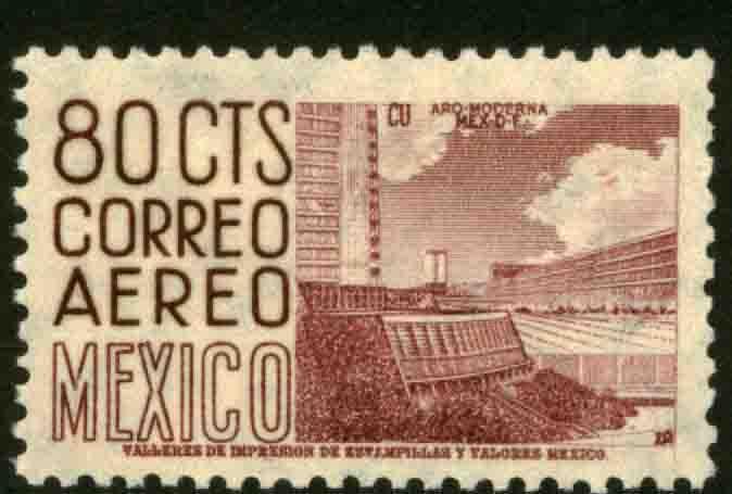 MEXICO C194, 80cents 1950 Definitive 1st Printing wmk 279 MINT, NH. VF.