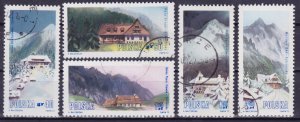 Poland, 1972, Tourism - Mountain Huts, Mi#2204-08, used