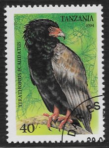 Tanzania #1279 40sh Raptors - Birds - Terathopius Ecaudatus ~ CTO