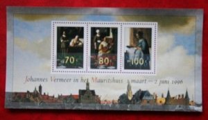NETHERLANDS 1996 Johannes Vermeer painting S/S MNH Scott# 918-920a SG MS1787