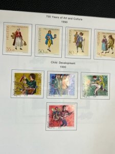 Switzerland collection semi-postals 1990-1999 mixed MH and used