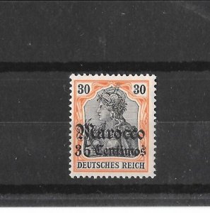 German Offices in Morocco Sc 38/Mi 39 NH stamp of 1906