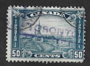 Canada Scott #176 Used 50c Museum & Monument  2018 CV $14.00