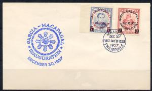 Philippines Republic FDC of Scott # 641 - 642, 1957-1230