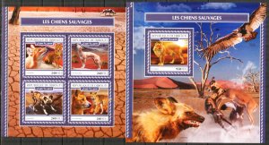 Djibouti 2017 Wild Dogs sheet + S/S MNH