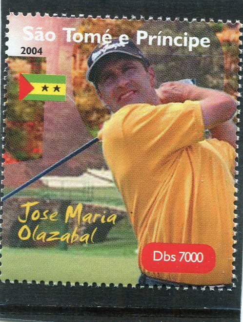 Sao Tome & principe 2004 GOLF JM. Olazabal Spanish 1v Perforated Mint (NH)