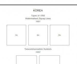 PRINTED KOREA [CLASS.] 1884-1960 STAMP ALBUM PAGES (33 pages)