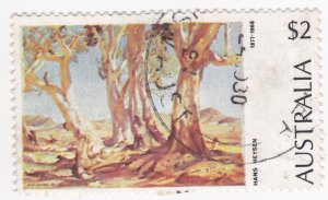 Australia -1974 -  Aust. Paintings - Red Gums  - $2 used